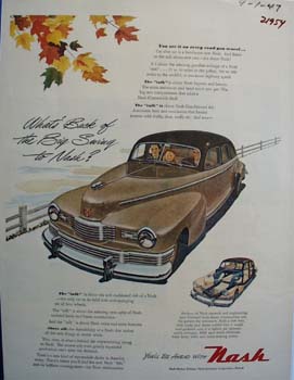 Nash Back Of The Big Swing Ad 1947
