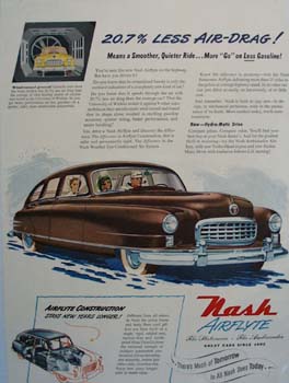 Nash Less Air Drag Ad 1950