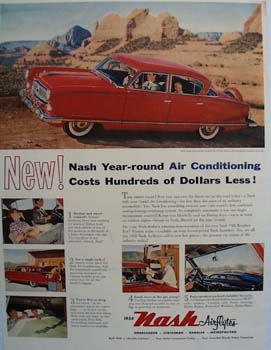 Nash Air Conditioning Costs Less Ad 1954