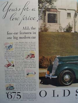 Oldsmobile Yours For A Low Price Ad 1935