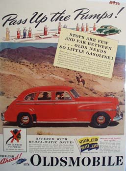Oldsmobile Pass Up The Pumps Ad 1941