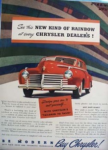 Chrysler New Kind of Rainbow Ad 1941
