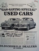 Oldsmobile Gas Saving Special Ad 1942