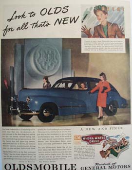 Oldsmobile For All thats New Ad 1945
