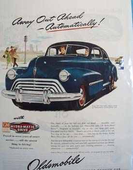Oldsmobile Away Out Ahead Ad 1946