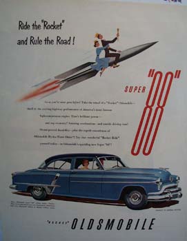 Oldsmobile Ride The Rocket Ad 1951