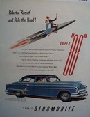 Oldsmobile Ride The Rocket Ad 1951