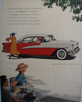 Oldsmobile Small Talk Pauses Ad 1955