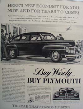 Plymouth Heres New Economy for You Ad 1941