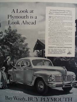 Plymouth A Look Ahead Ad 1941