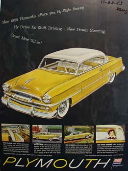 Plymouth Hy Style Beauty Ad 1953