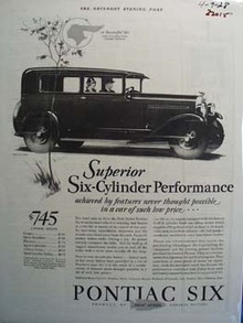 Pontiac Superior Six Cylinder Ad 1928