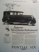 Pontiac Superior Six Cylinder Ad 1928