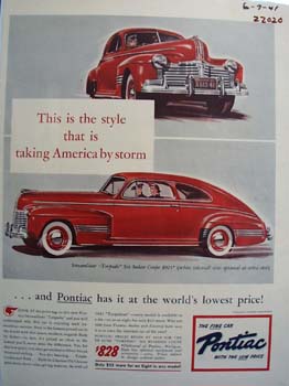 Pontiac This Is The Style Ad 1941