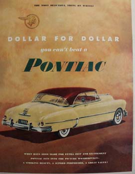Pontiac Dollar For Dollar Ad 1950
