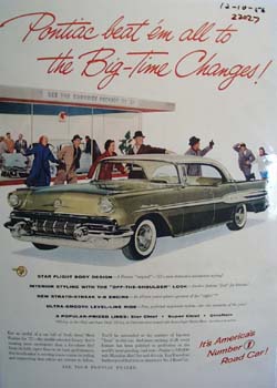 Pontiac Big Time Changes Ad 1956