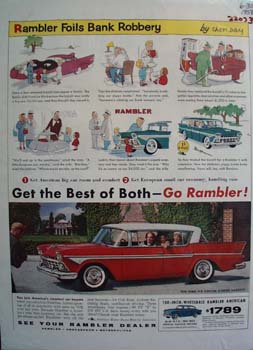 Rambler Foils Bank Robbery Ad 1958