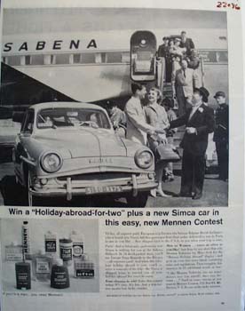 Simca Win A Holiday Abroad Ad 1959