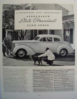 Studebaker Refreshing 1938 Origination Ad