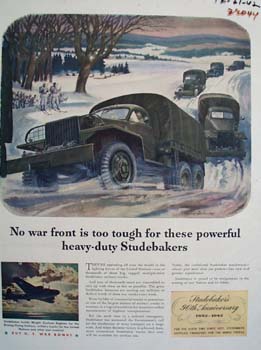 Studebaker No War Front To o Tough Ad 1942