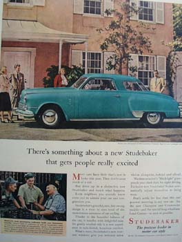 Studebaker Gets People Excited Ad 1947
