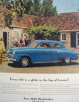 Studebaker In The Lap Of Luxury Ad 1948
