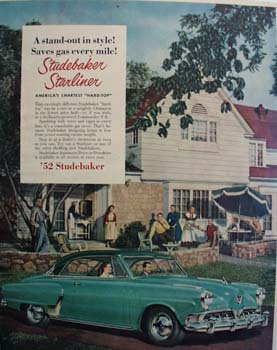 Studebaker Stand Out In Style Ad 1952