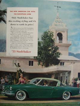 Studebaker American Car European Look Ad 1953