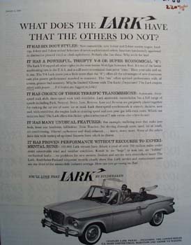 Studebaker What Does Lark Have Ad 1960