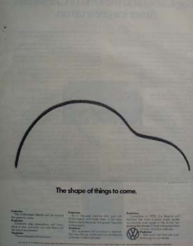 Volkswagen Shape Of Things to Come Ad 1971