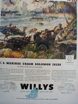 Willys Marines Crash Solomon Isles Ad 1943