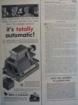 Bell And Howell Totally Automatic Ad 1956