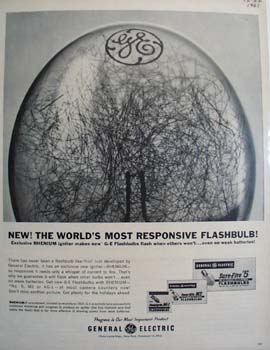 General Electric Flashbulbs Worlds Most Responsive Ad 1961