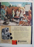 Keystone Camera Outdoor Movie Party Ad 1958