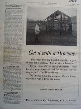 Eastman Kodak Building A Shack Ad 1923