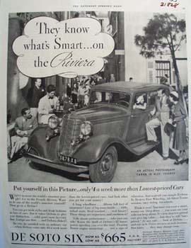 De Soto Whats Smart On The Riviera Ad 1933