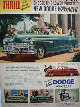 Dodge Thrill With Young America Ad 1949
