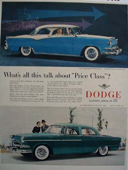 Dodge Talk About Price Class Ad 1955