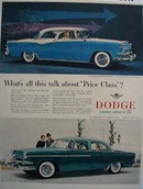 Dodge Talk About Price Class Ad 1955