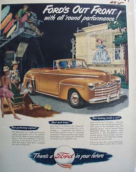 Ford With All Round Performance Ad 1947