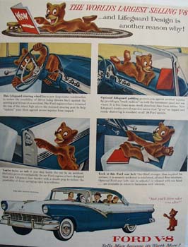 Ford And Teddy Bear Ad 1956