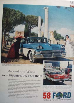 Ford Around The World Ad Ranchero1958