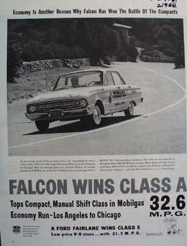 Ford Falcon Wins Class A Ad 1961
