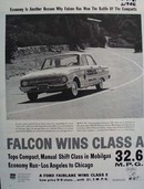 Ford Falcon Wins Class A Ad 1961
