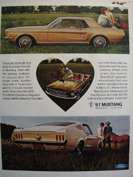 Ford And Mustangs Ad 1966
