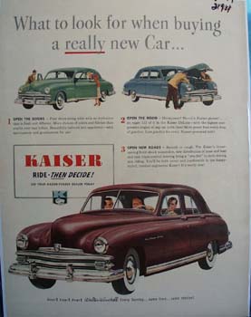 Kaiser What To Look For Ad 1949
