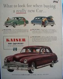 Kaiser What To Look For Ad 1949