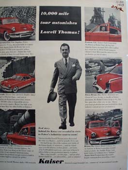 Kaiser And Lowell Thomas Ad 1953