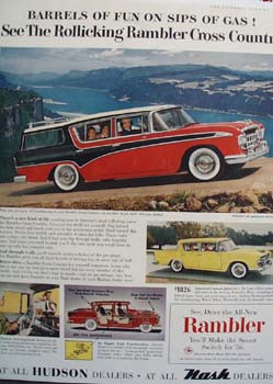 Hudson Rambler Sips Of Gas Ad 1956