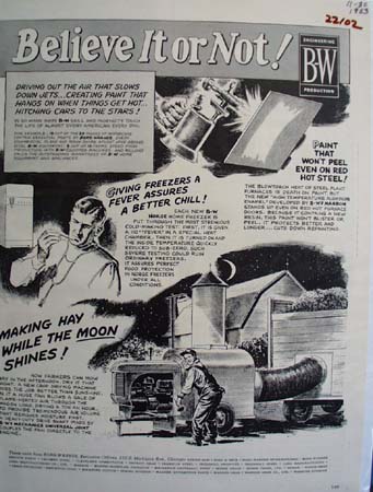 Borg Warner Believe It Or Not Ad 1953